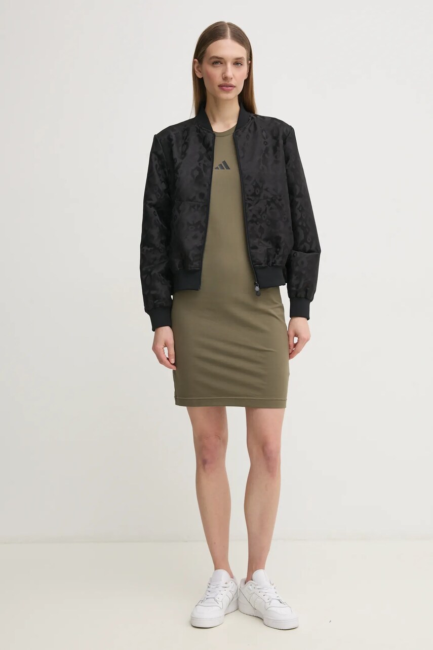 Куртка-бомбер EA7 Emporio Armani жіноча колір чорний перехідна AF15382.7W000483