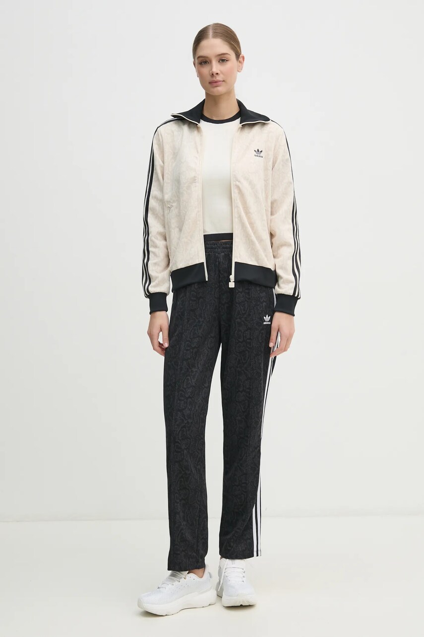 Кофта adidas Originals SNAKE FB TT жіноча колір бежевий візерунок JI8403