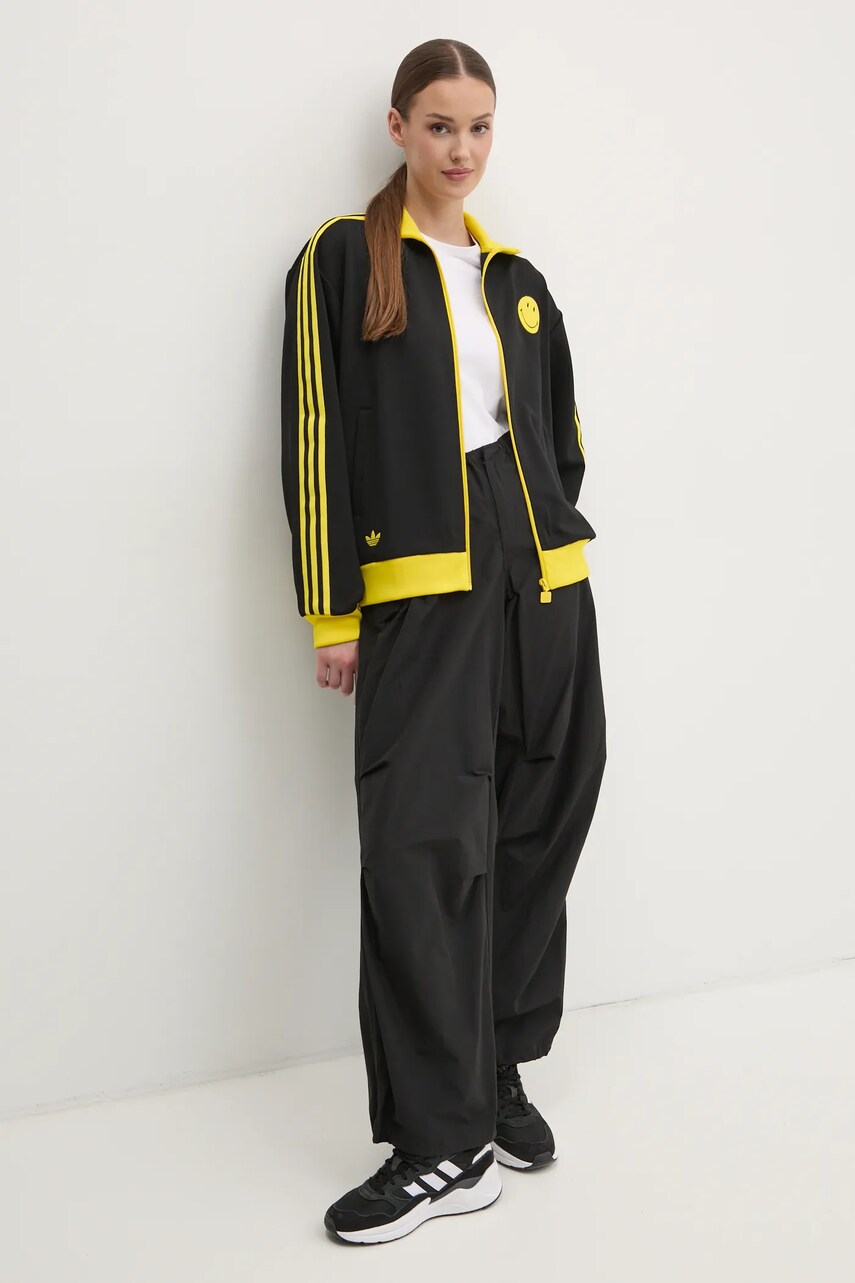 Кофта adidas Originals X Smiley жіноча колір чорний візерунок JD2736