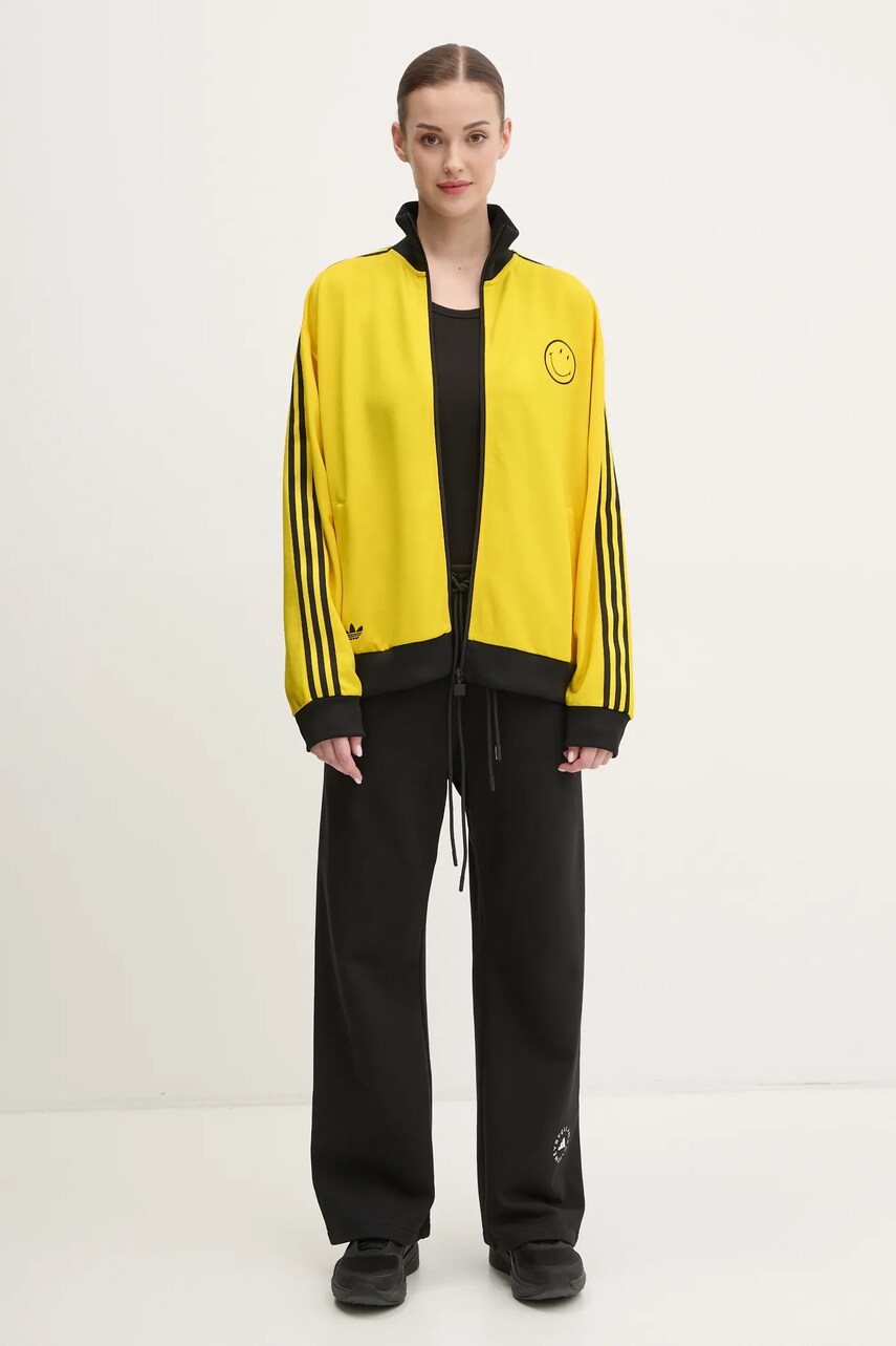 Кофта adidas Originals X Smiley жіноча колір жовтий з аплікацією JD2737