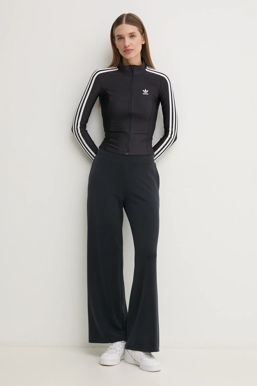 Кофта adidas Originals 3S SLIM TT жіноча колір чорний візерунок JD5025