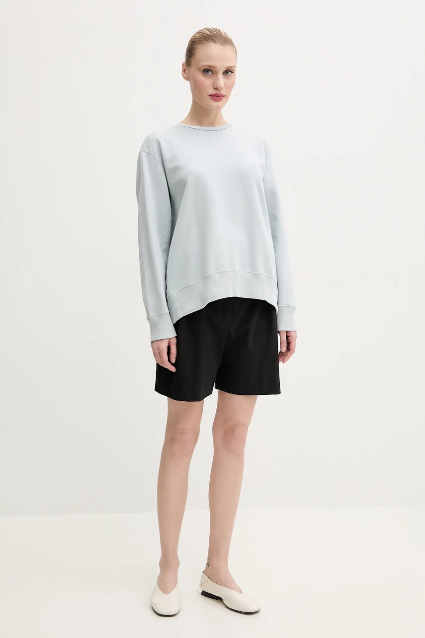 Бавовняна кофта MM6 Maison Margiela жіноча колір бірюзовий однотонна S52GU0240.M25012