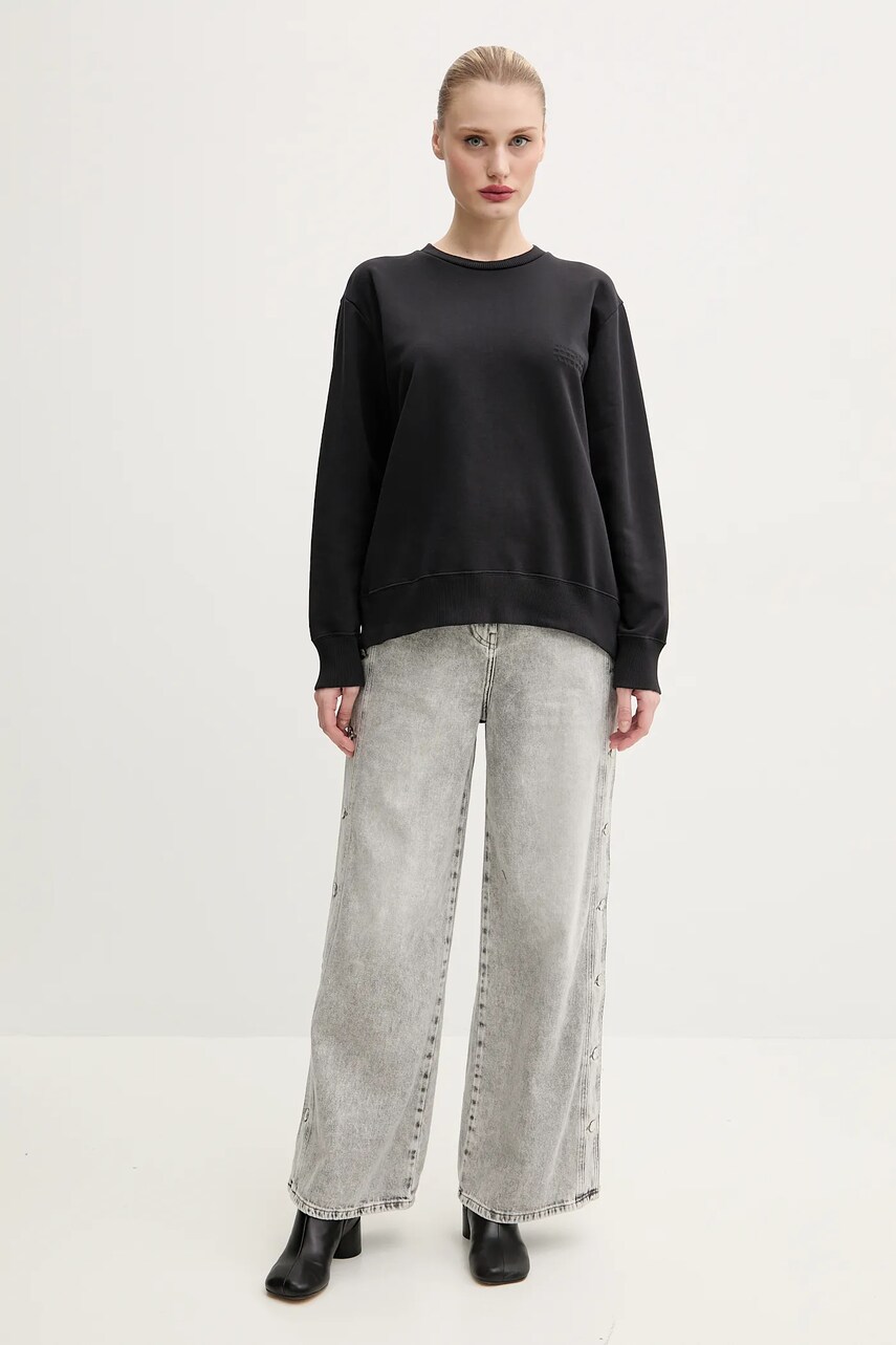 Бавовняна кофта MM6 Maison Margiela жіноча колір чорний однотонна S52GU0240.M25012