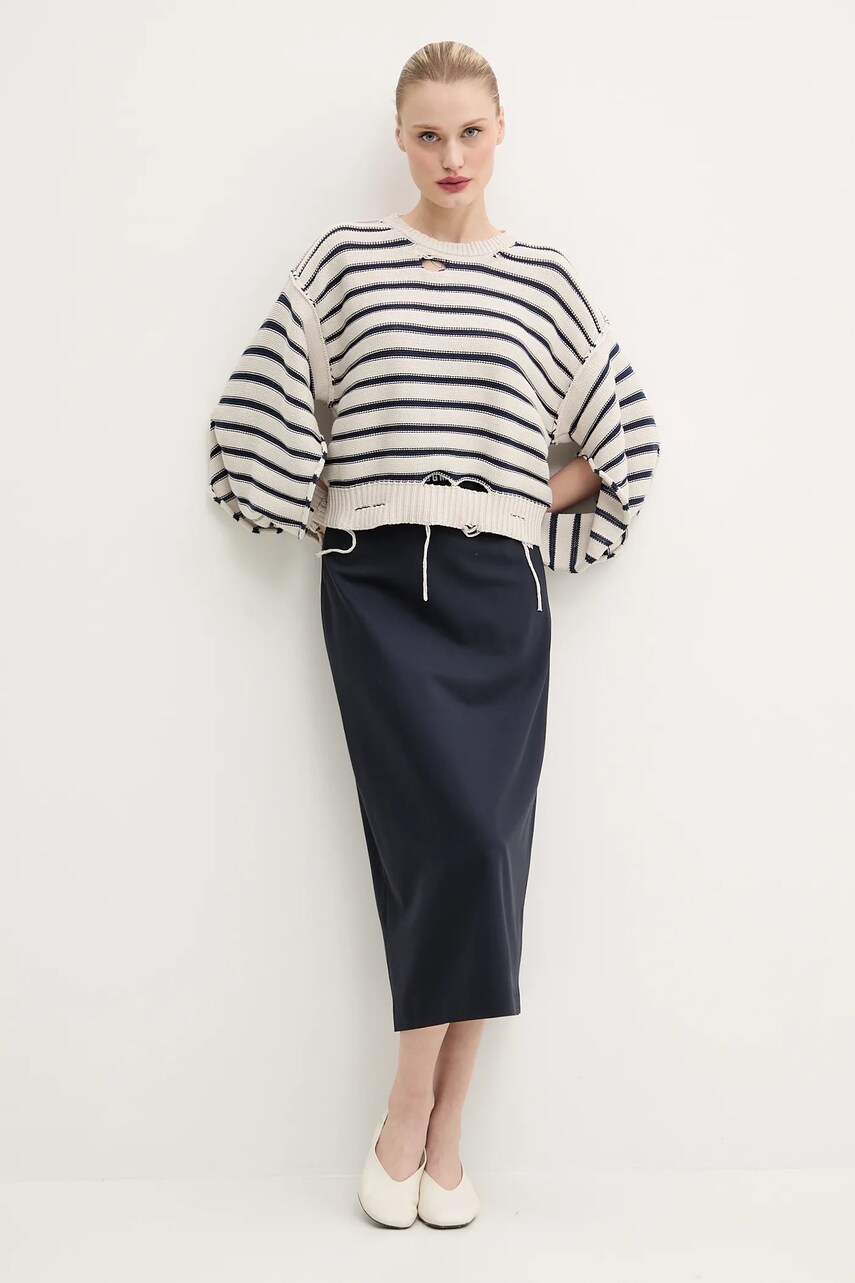 Светр MM6 Maison Margiela жіночий колір бежевий  S52HL0042.M13080
