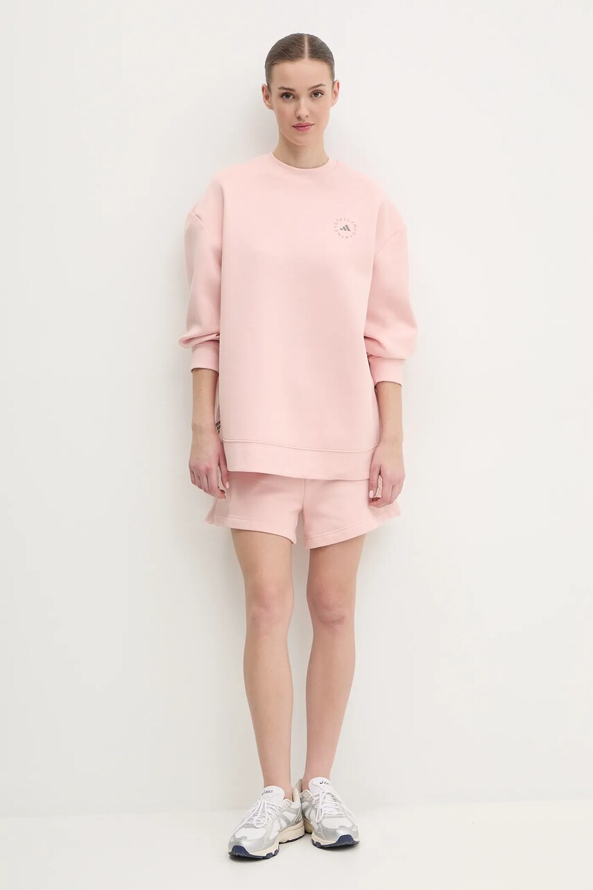 Кофта adidas by Stella McCartney колір рожевий однотонна JN0229