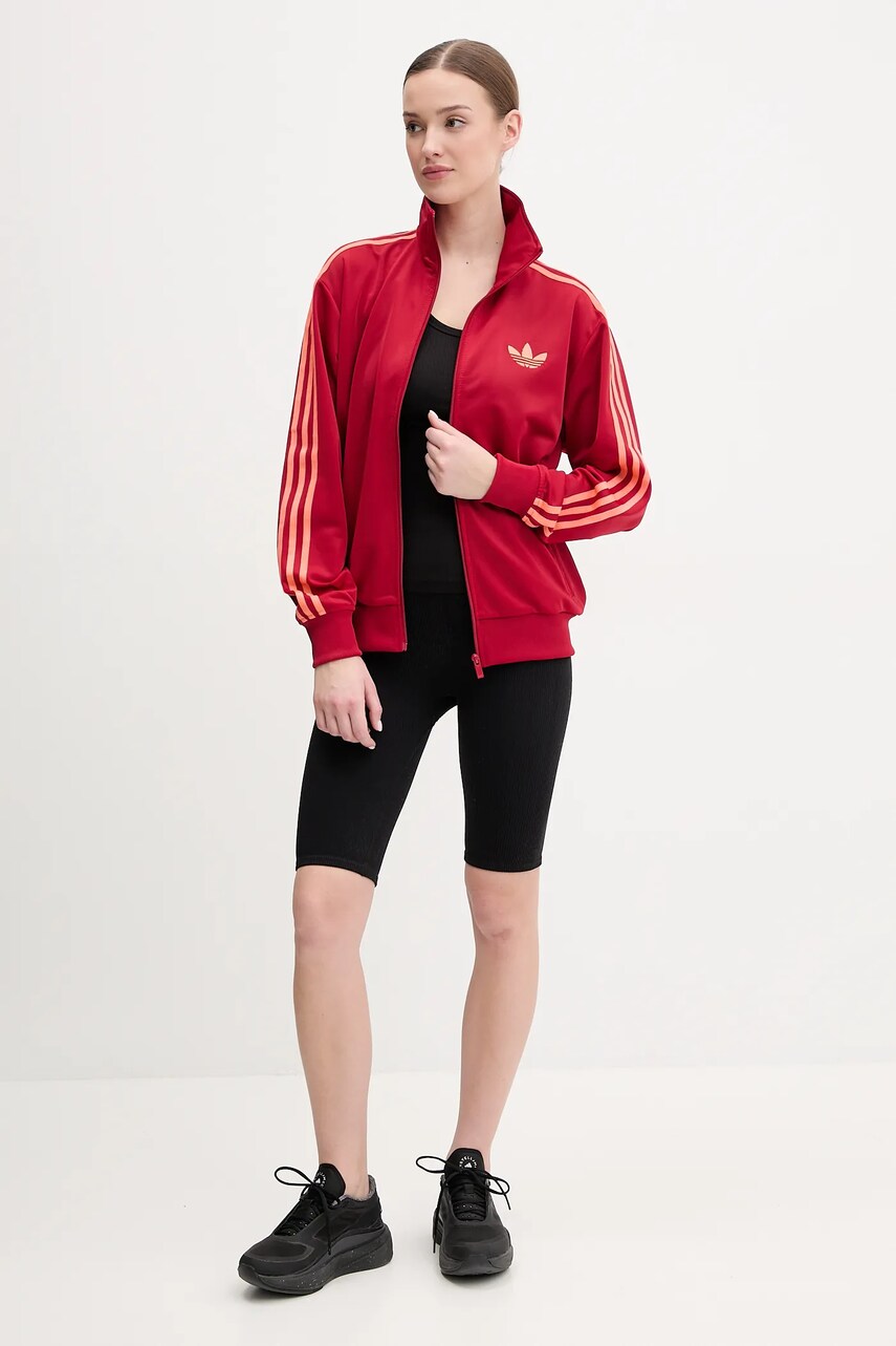 Кофта adidas Originals Firebird жіноча колір червоний з аплікацією JP2295