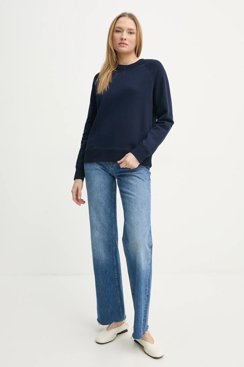 Бавовняна кофта ZADIG&VOLTAIRE жіноча колір синій однотонна JWSS01605