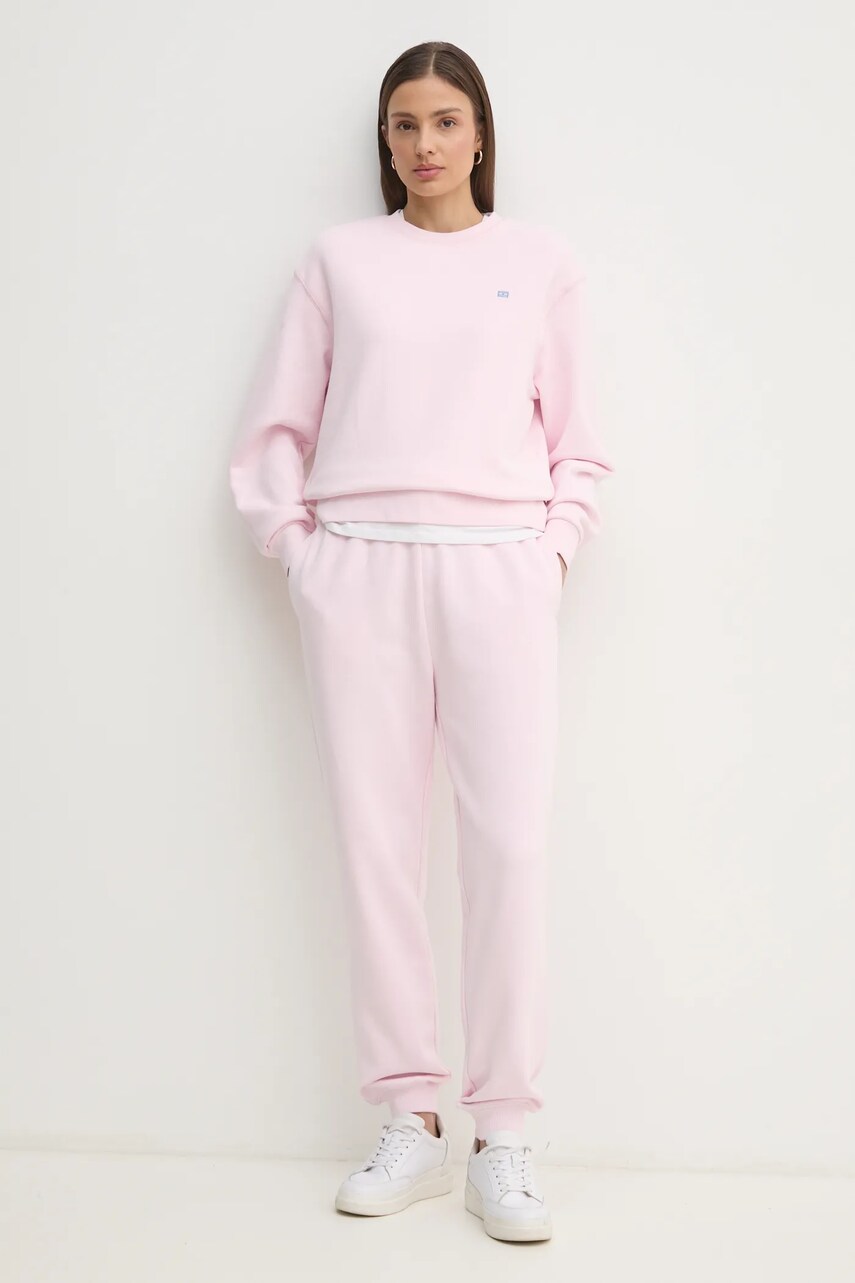 Бавовняна кофта Tommy Hilfiger жіноча колір рожевий однотонна WW0WW45980