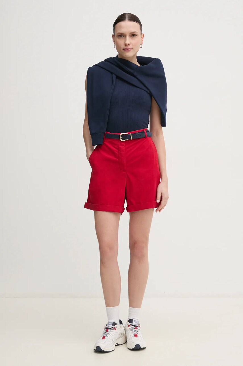 Бавовняна кофта Tommy Hilfiger жіноча колір синій однотонна WW0WW45980