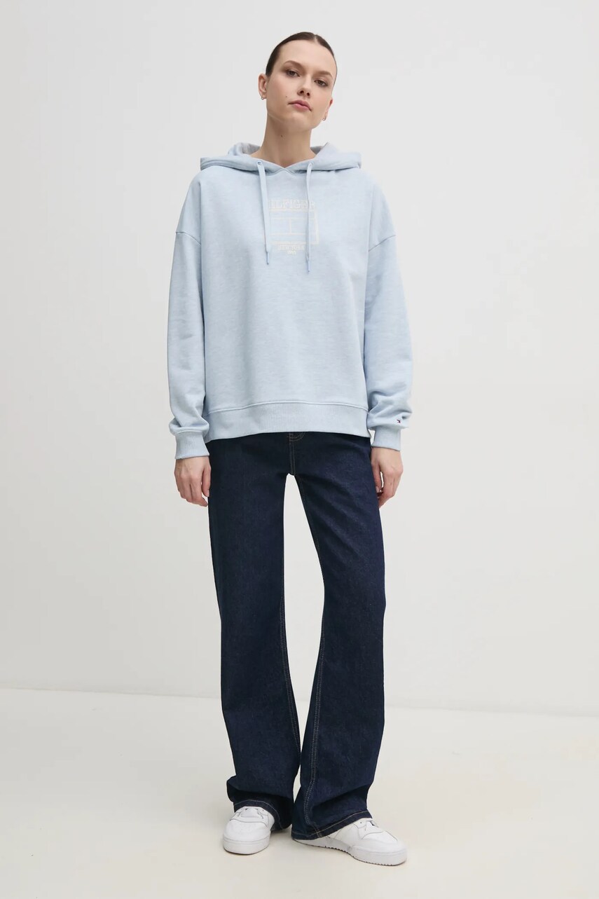 Кофта Tommy Hilfiger жіноча з капюшоном з принтом WW0WW45523