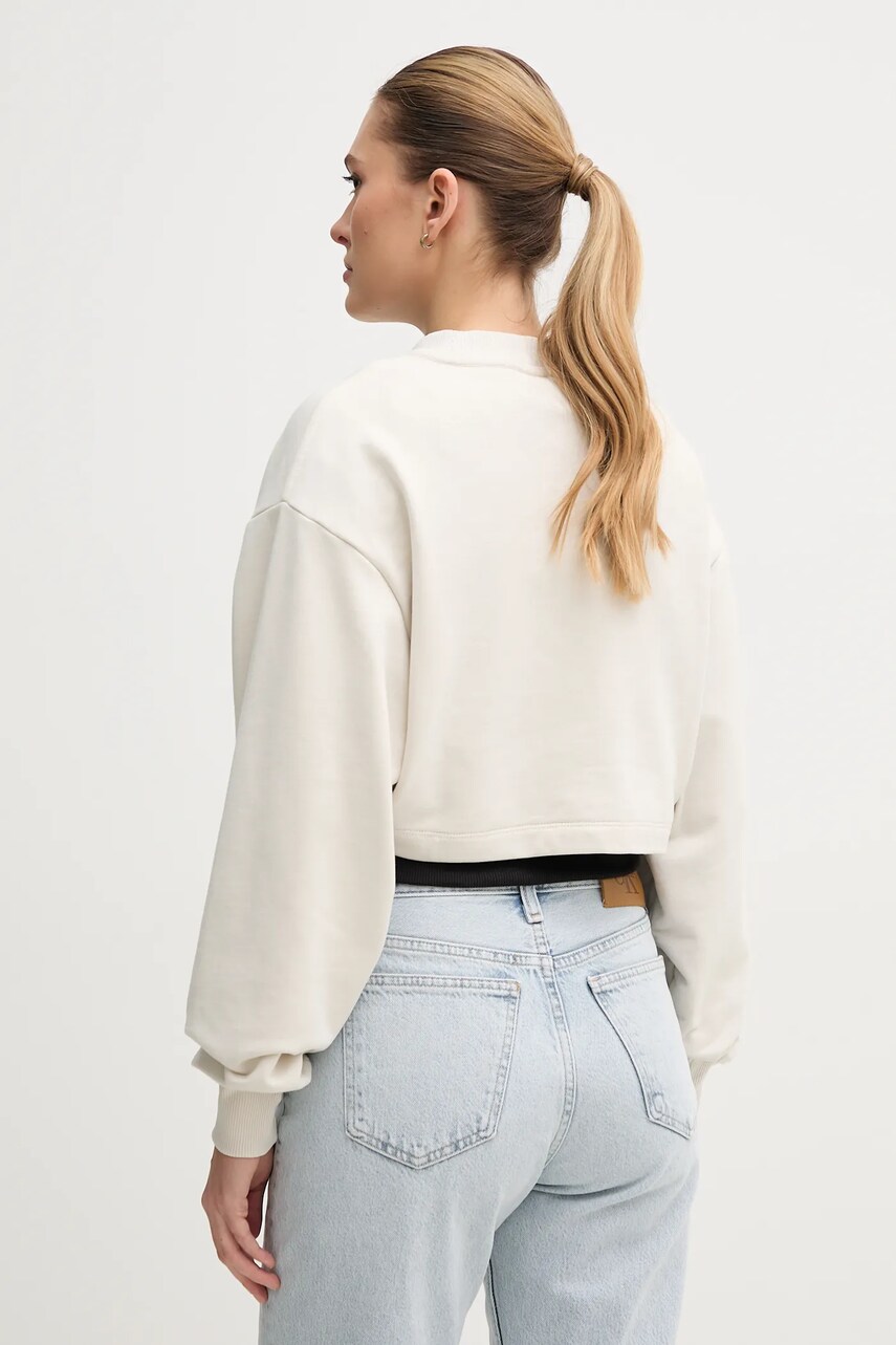 Бавовняна кофта Calvin Klein Jeans жіноча колір бежевий однотонна J20J225370