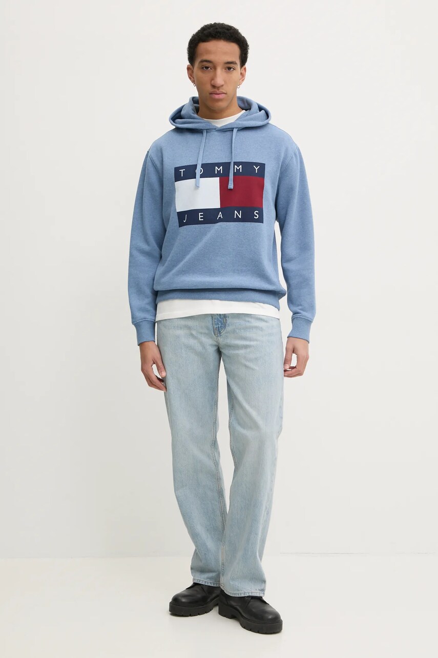 Кофта Tommy Jeans чоловіча з капюшоном з принтом DM0DM21174