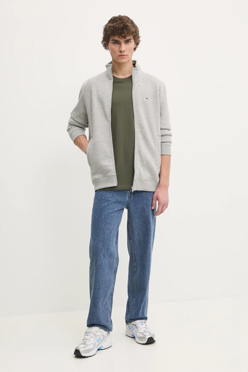 Кофта Tommy Jeans чоловіча колір сірий меланж DM0DM20340