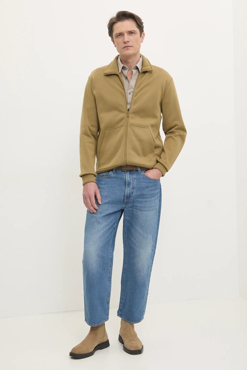 Кофта Calvin Klein Jeans чоловіча колір зелений однотонна J30J326778