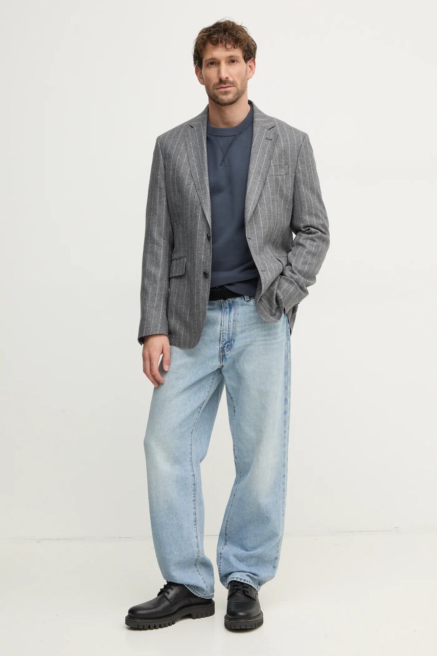 Бавовняна кофта Calvin Klein Jeans чоловіча колір синій однотонна J30J327115