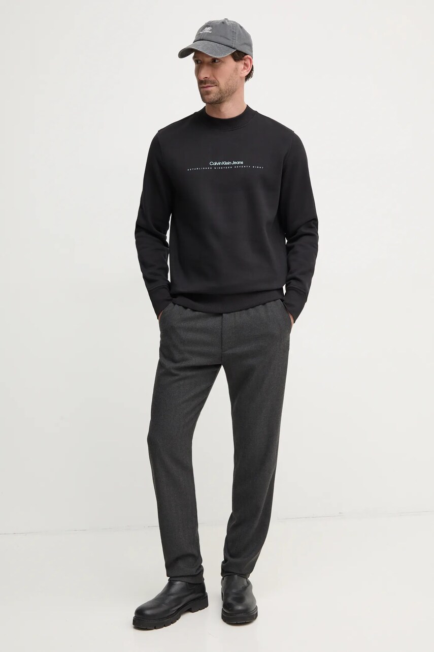 Кофта Calvin Klein Jeans чоловіча колір чорний з принтом J30J327119