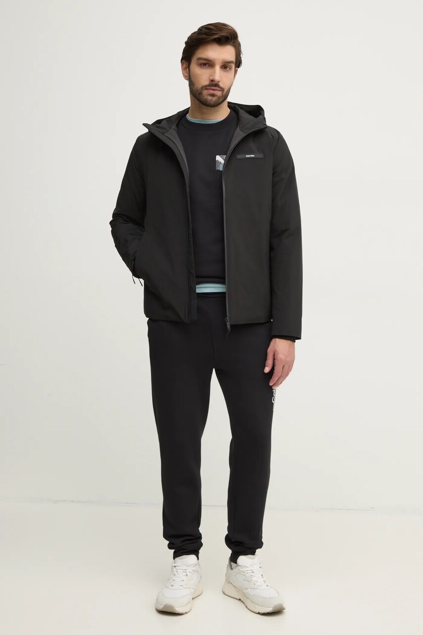 Кофта Calvin Klein чоловіча колір чорний однотонна K10K114352