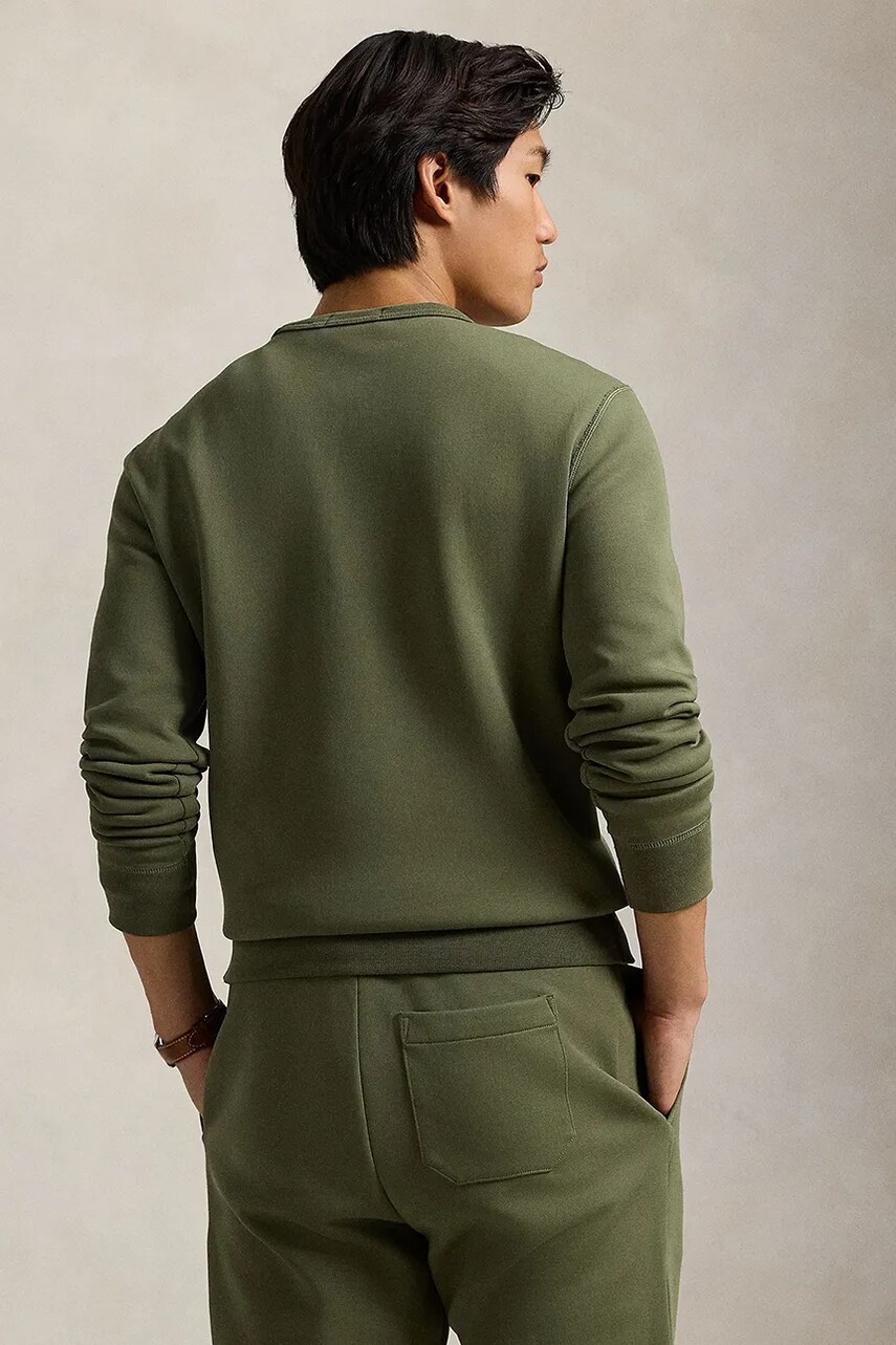 Кофта Polo Ralph Lauren чоловіча колір зелений з аплікацією 710957586