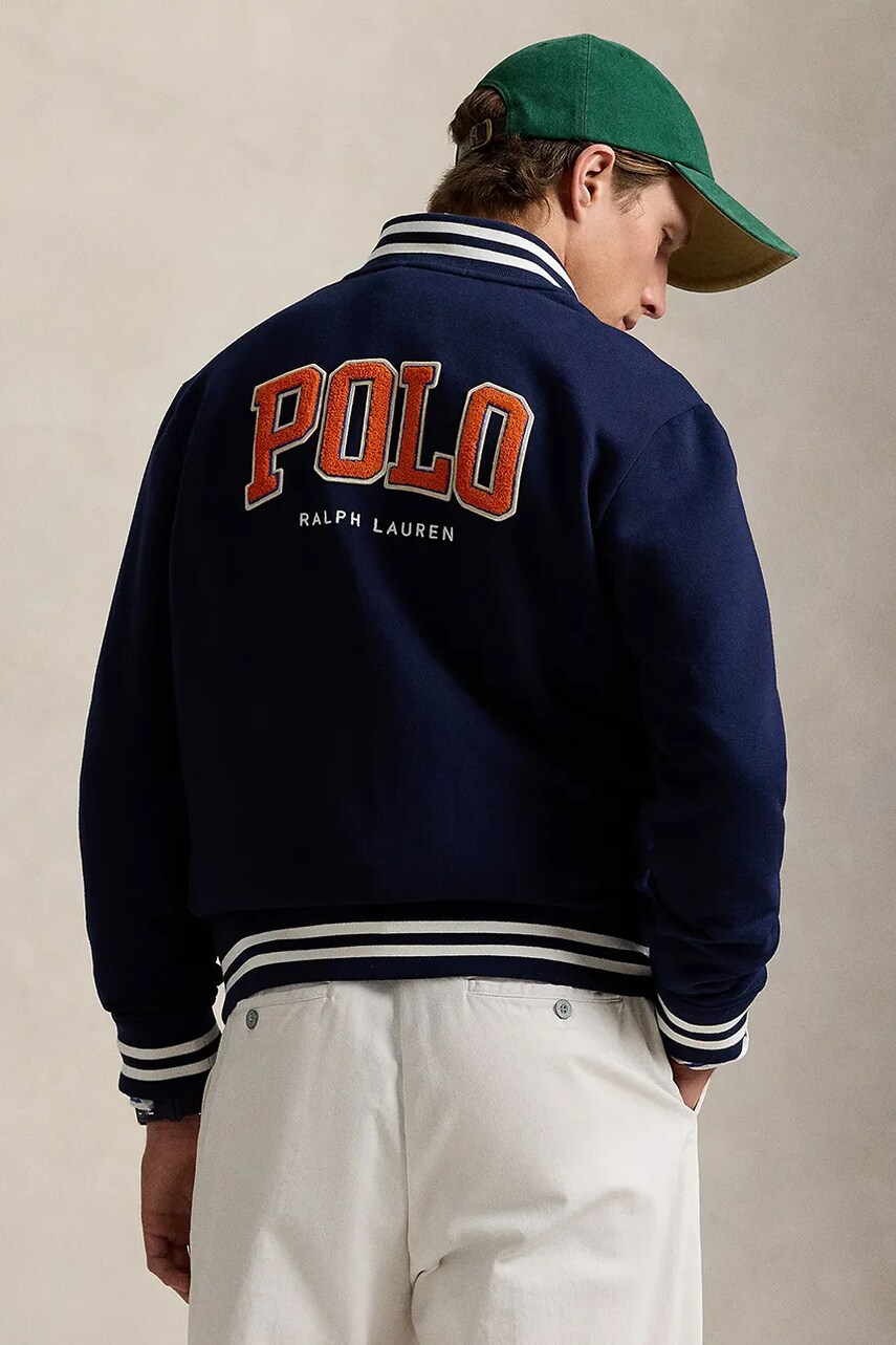 Кофта Polo Ralph Lauren чоловіча колір синій з аплікацією 710959022