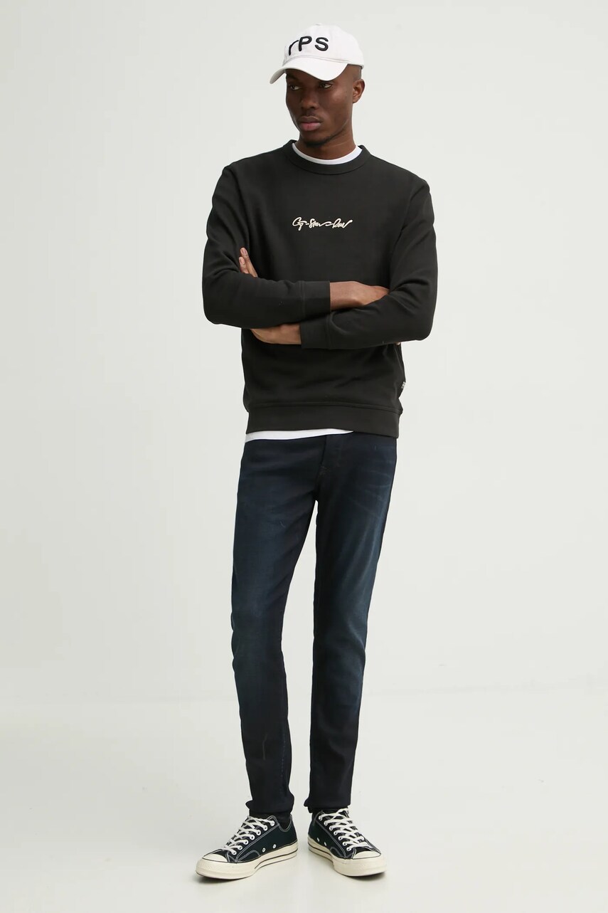 Бавовняна кофта G-Star Raw чоловіча колір чорний з принтом D26407-D257