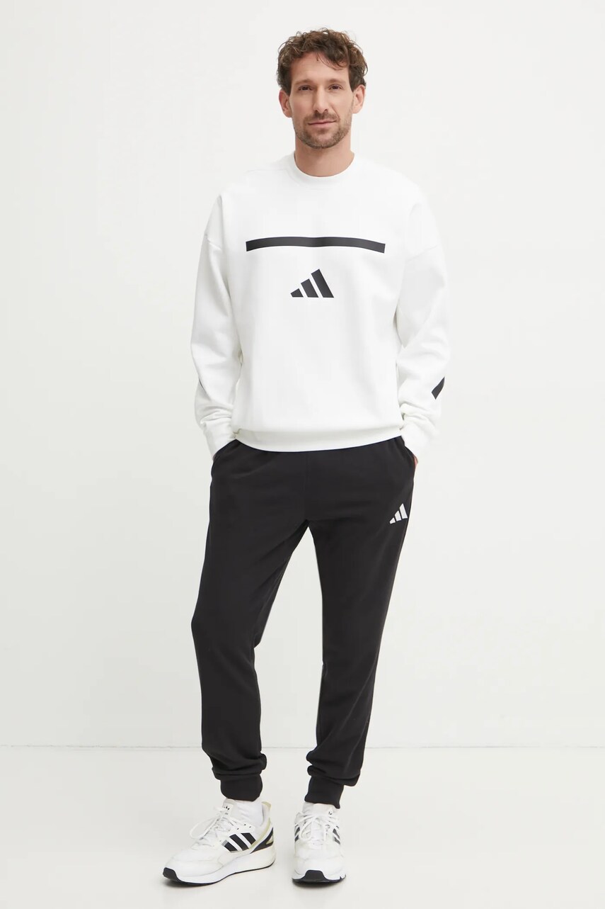 Кофта adidas Z.N.E. чоловіча колір бежевий з принтом JF2451