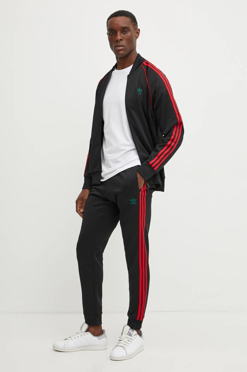 Кофта adidas Originals SST TT чоловіча колір чорний з аплікацією JP1223