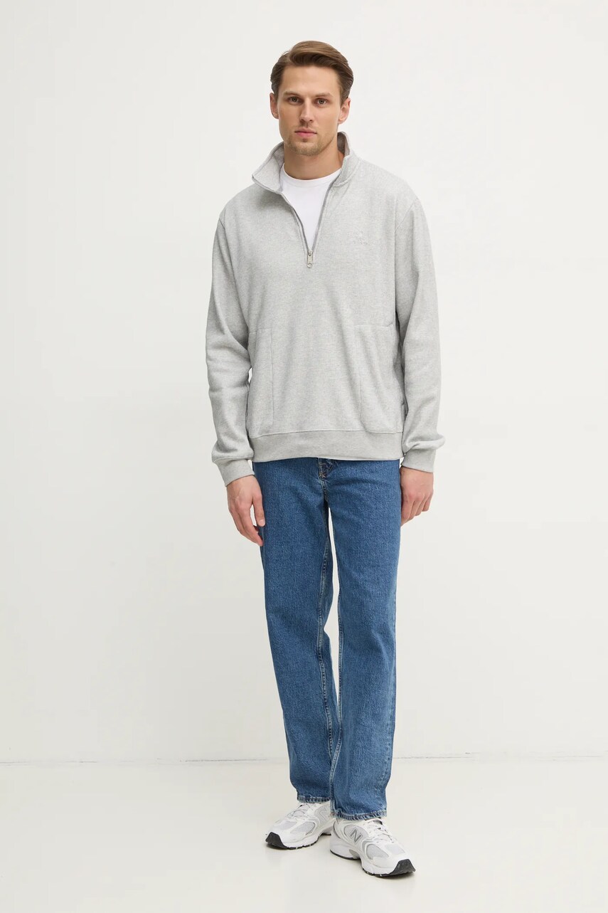 Кофта adidas Originals Essential чоловіча колір сірий з аплікацією JD2447
