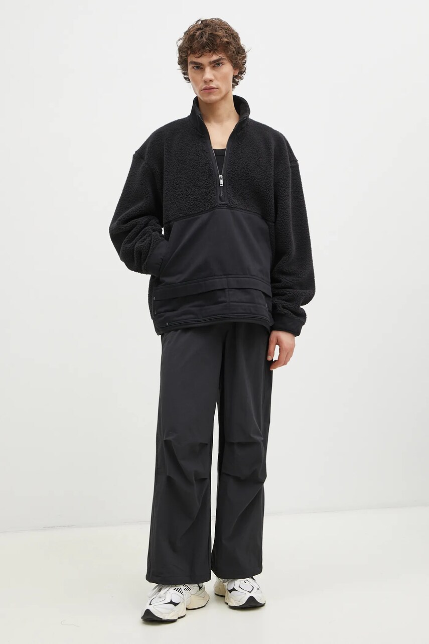 Флісова кофта adidas Originals Essential колір чорний однотонна JC9596