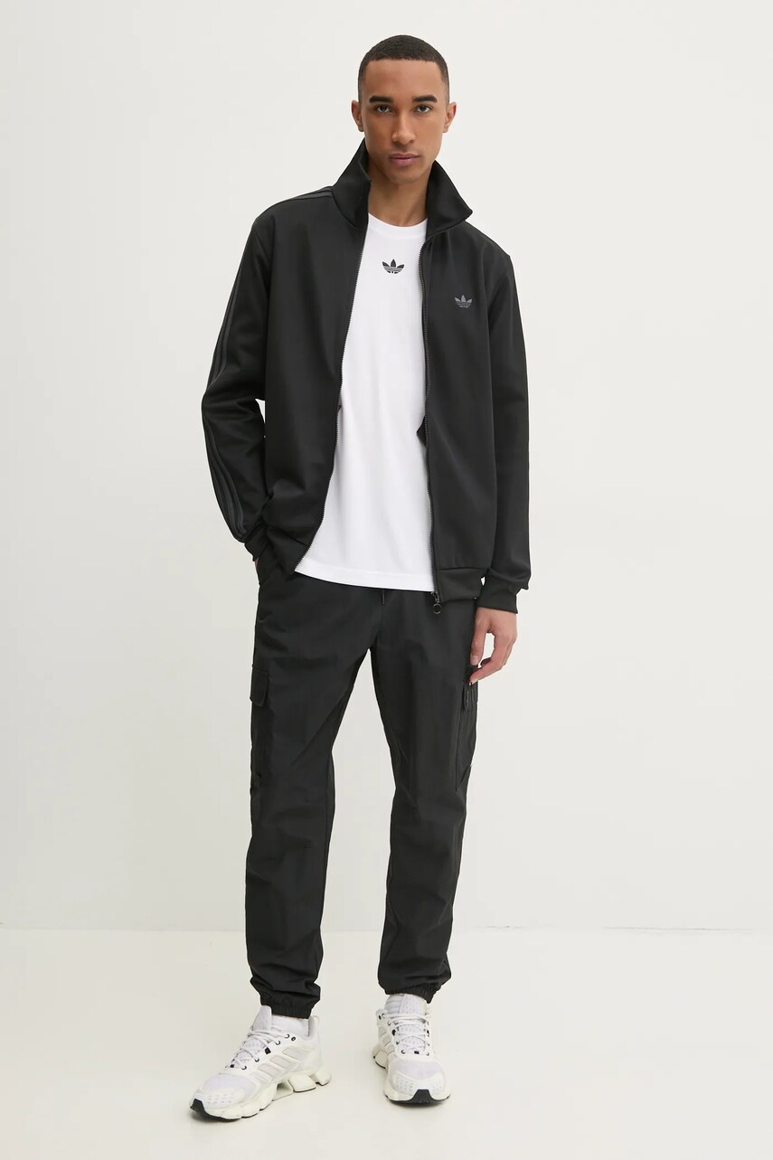Кофта adidas Originals BB TT чоловіча колір чорний з аплікацією JC7417