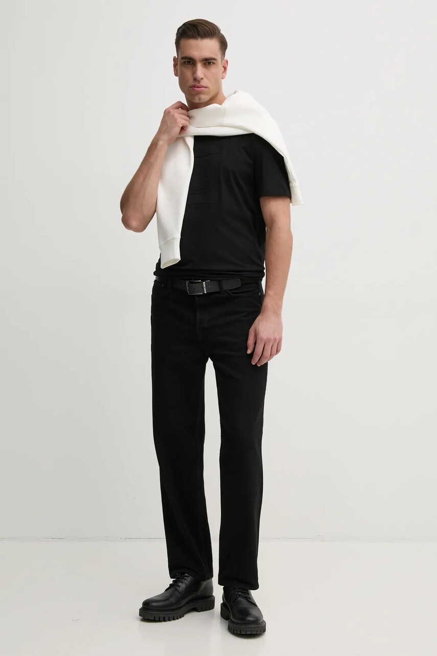 Кофта Armani Exchange чоловіча колір білий з аплікацією XM000368 AF10818