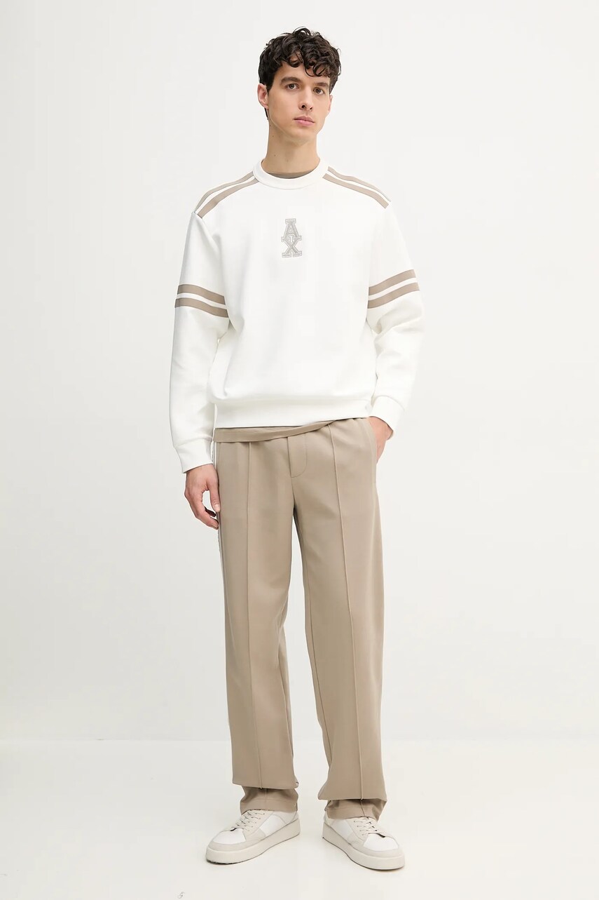 Кофта Armani Exchange чоловіча колір білий з аплікацією XM000481 AF10818