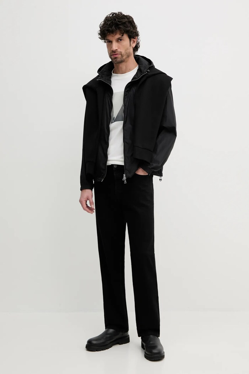 Кофта Armani Exchange чоловіча колір чорний з аплікацією XM000479 AF10818