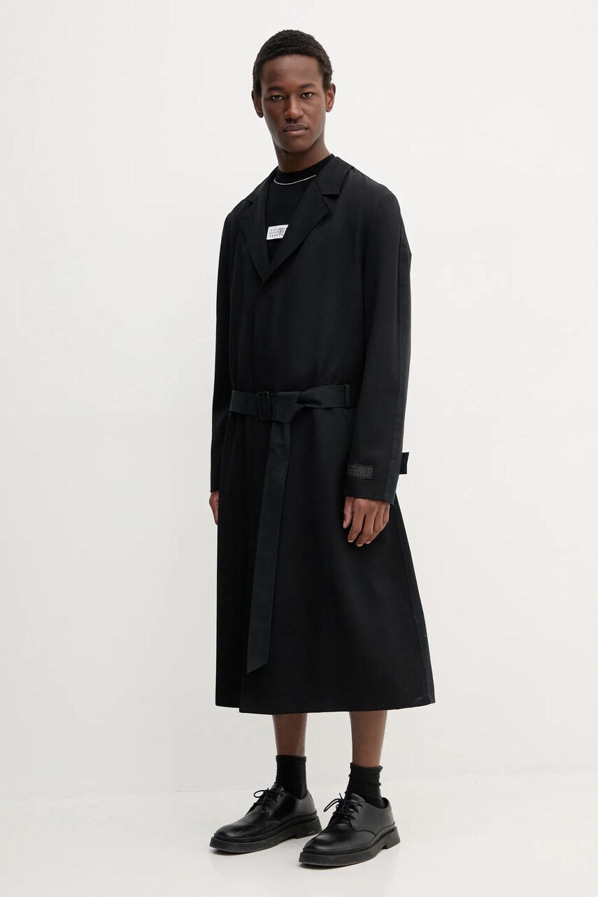 Вовняний светр MM6 Maison Margiela чоловічий колір чорний легкий SH0HL0017