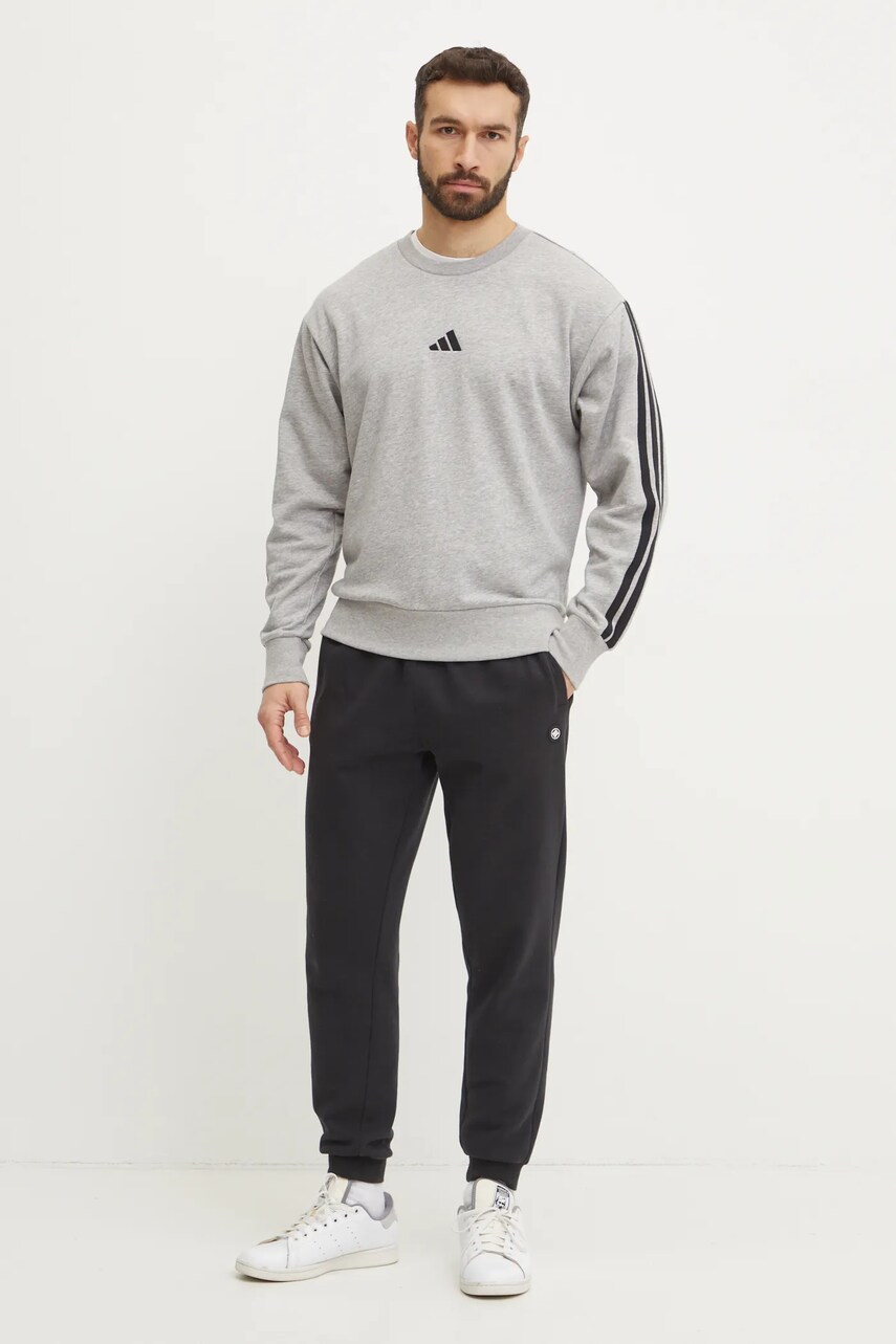 Кофта adidas Essentials чоловіча колір сірий меланж JE6374