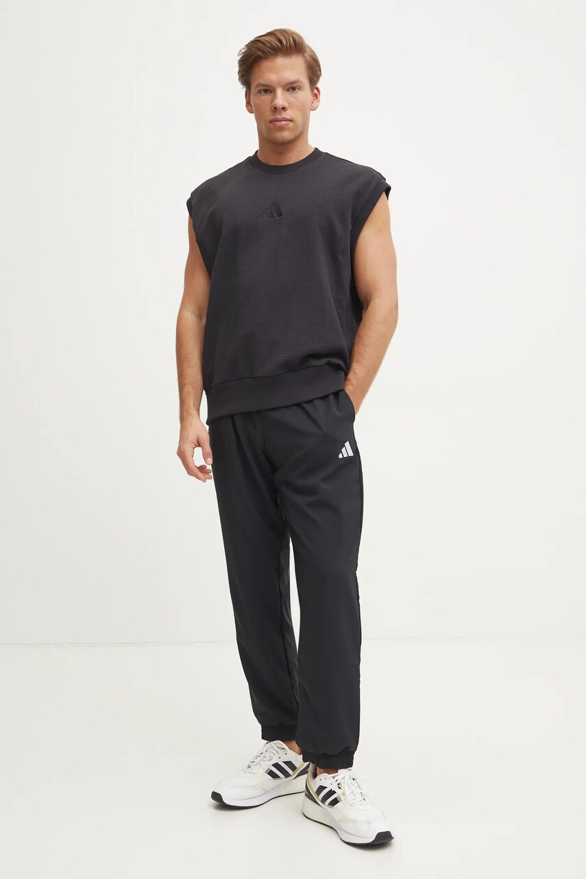 Бавовняна футболка adidas ALL SZN Luxe чоловіча колір чорний JJ3637