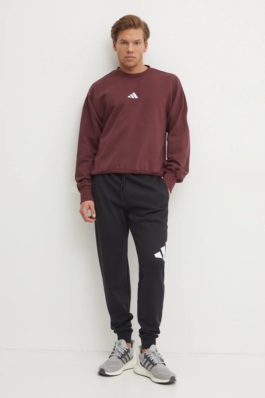 Кофта adidas Feelcozy чоловіча колір червоний з аплікацією JE3786