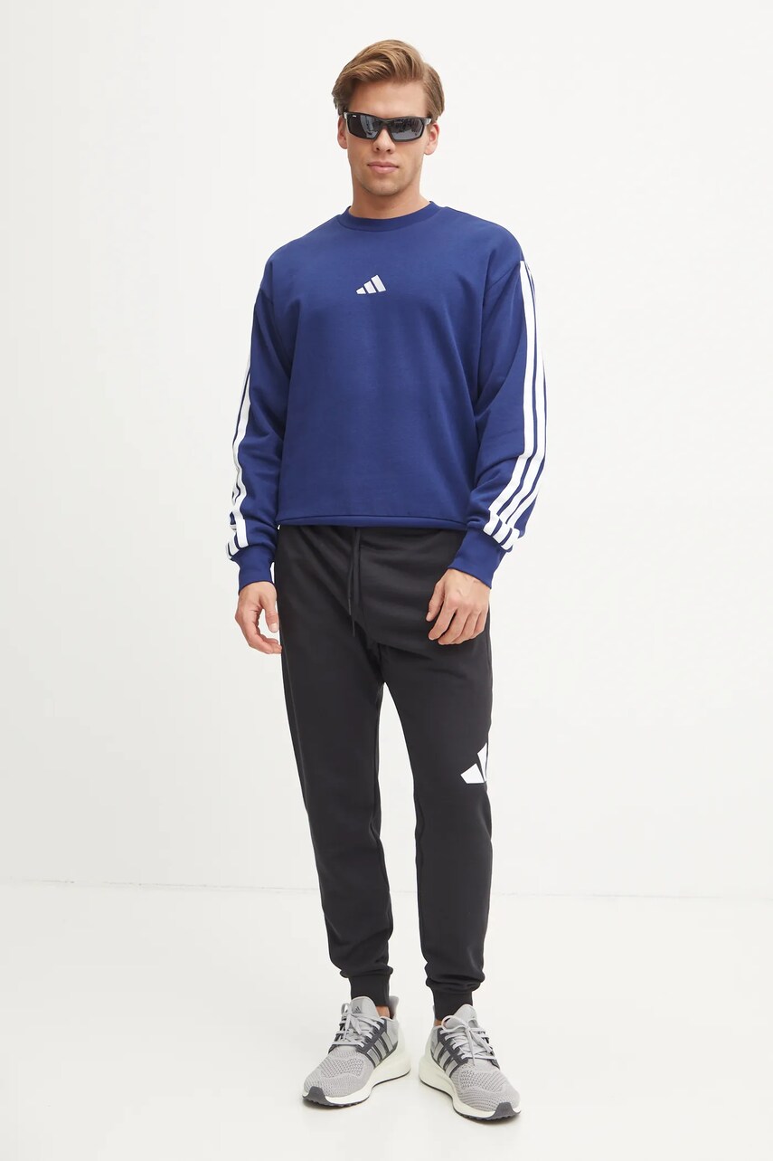 Кофта adidas Essentials чоловіча колір синій візерунок JE6307