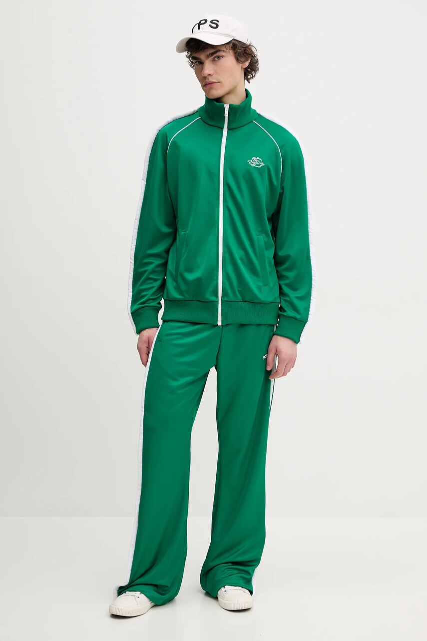 Кофта Fiorucci Puffy Piping Angel Track Sweatshirt чоловіча колір зелений з аплікацією U02SPSZI270PL01GN02