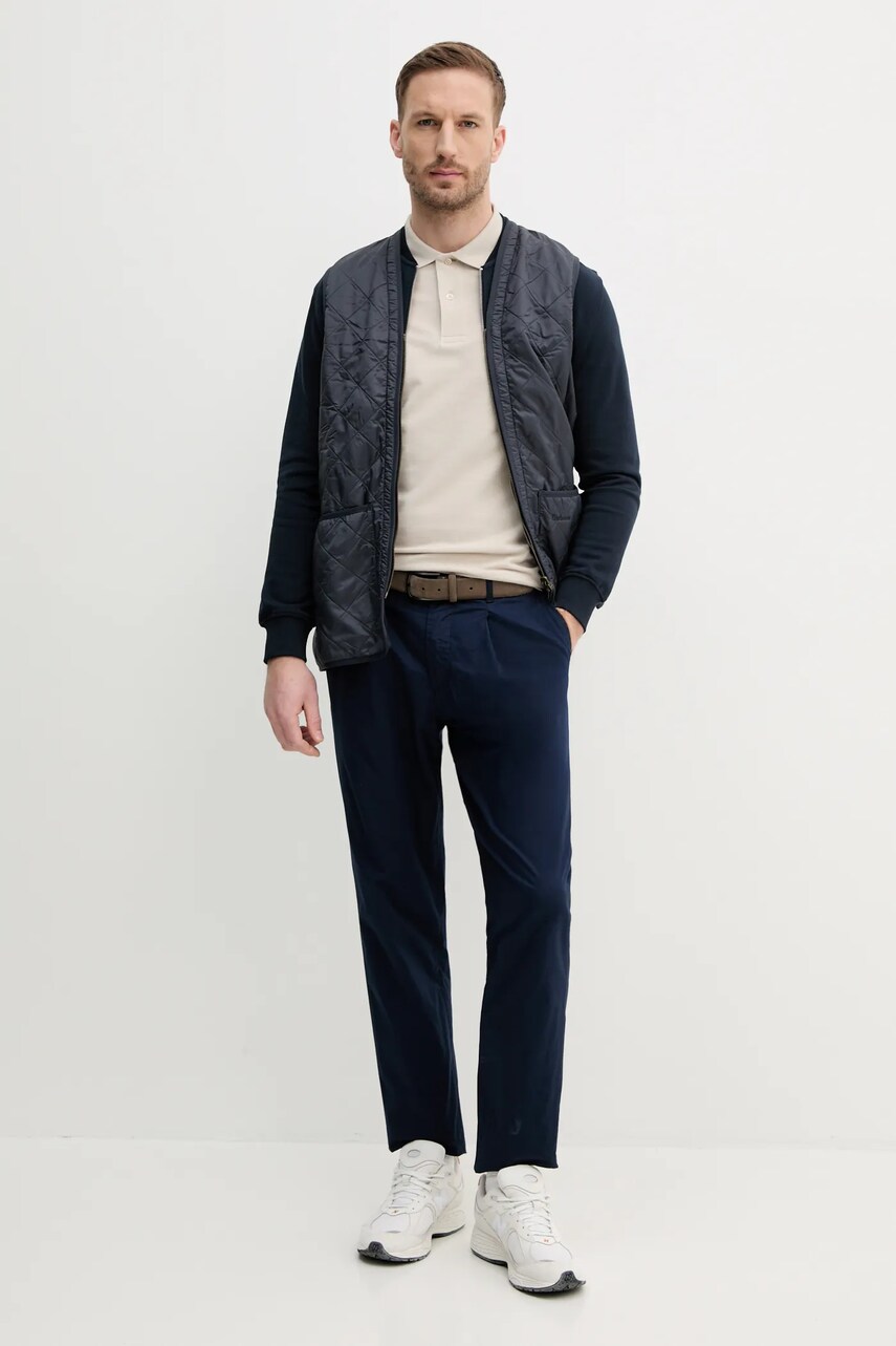 Бавовняна кофта Pepe Jeans DUKE BOMBER чоловіча колір синій однотонна PM582836