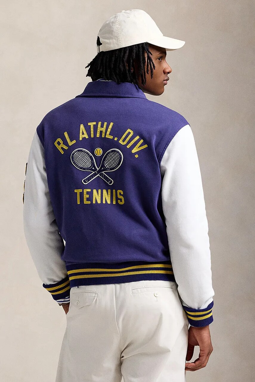 Кофта Polo Ralph Lauren чоловіча колір синій з аплікацією 710964979