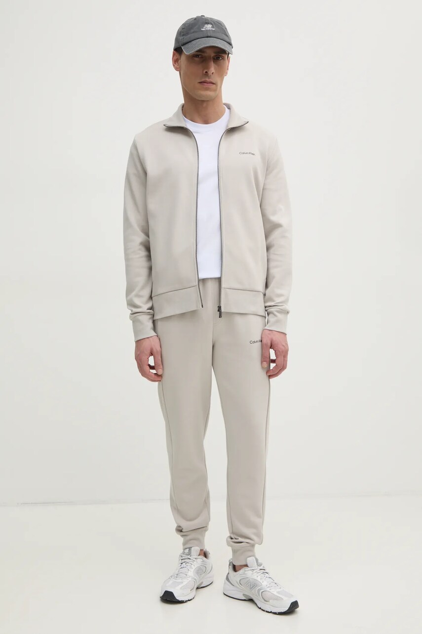Кофта Calvin Klein чоловіча колір бежевий однотонна K10K114487