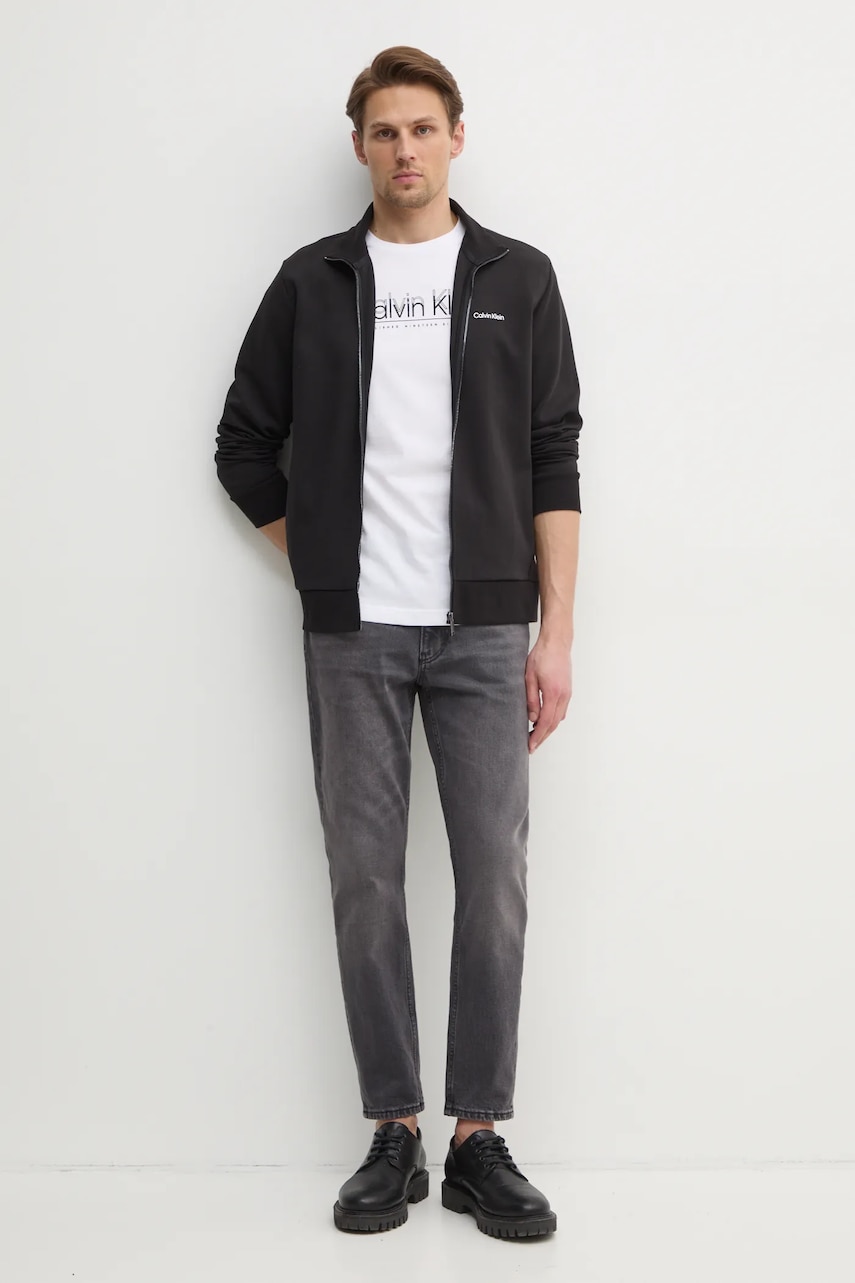 Кофта Calvin Klein чоловіча колір чорний однотонна K10K114487