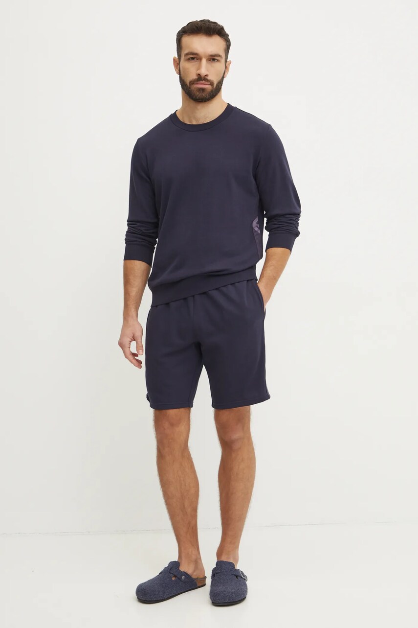 Кофта лаунж Emporio Armani Underwear колір синій з аплікацією EM000520 AF10781