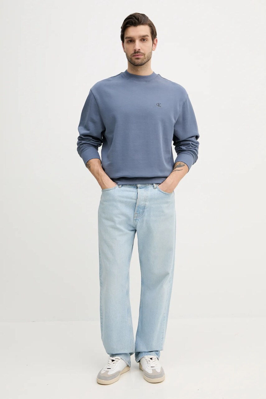 Бавовняна кофта Calvin Klein Jeans чоловіча  однотонна J30J327228