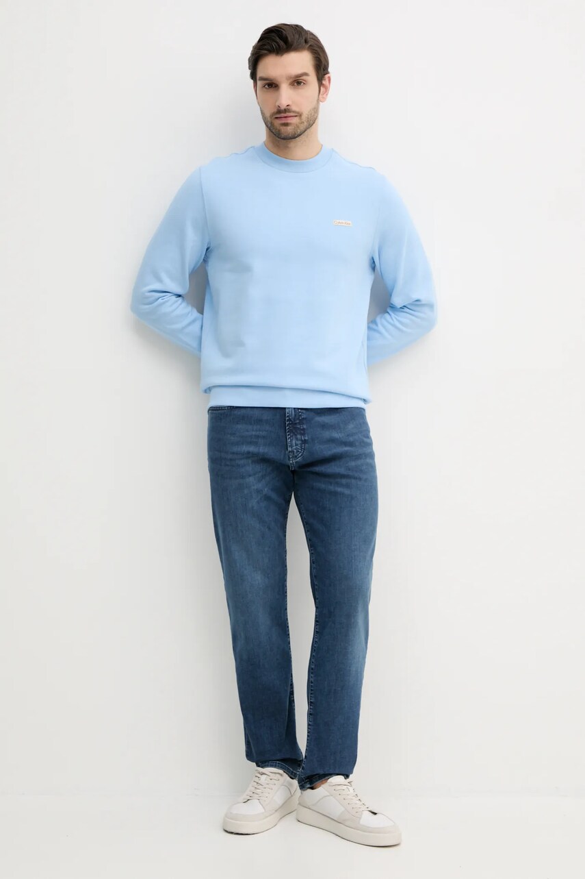 Бавовняна кофта Calvin Klein Jeans чоловіча  однотонна J30J327530