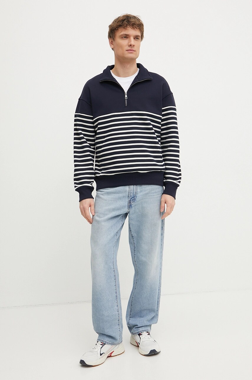Бавовняна кофта Tommy Hilfiger чоловіча колір синій візерунок MW0MW39303