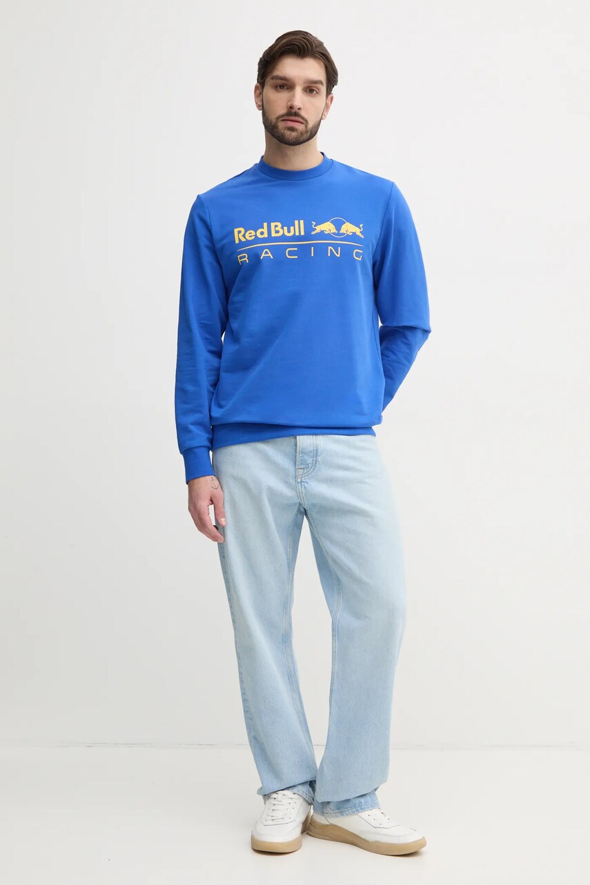 Кофта Red Bull Racing x Pepe Jeans TEAM LOGO CREW чоловіча колір фіолетовий з принтом RM580017