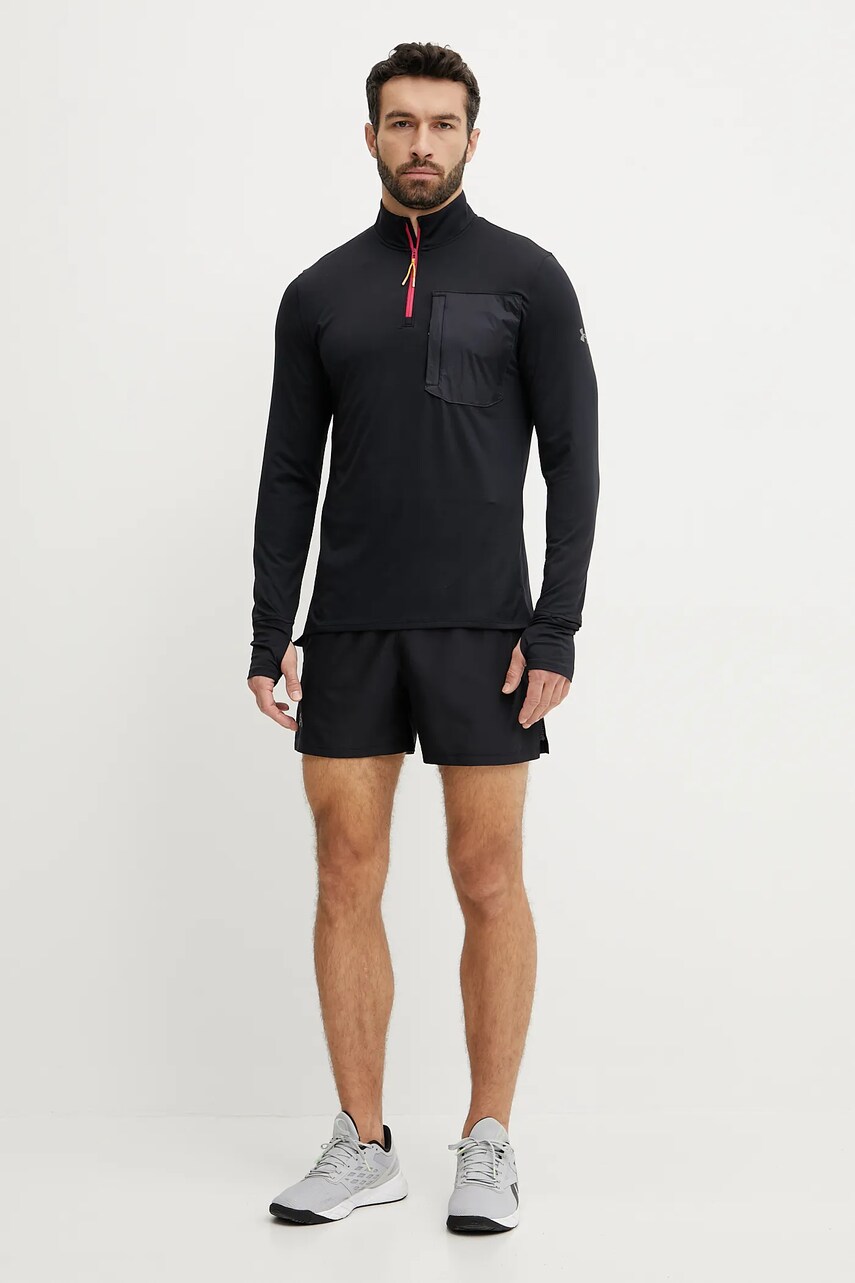 Спортивна кофта Under Armour Launch Trail колір чорний однотонна 1383244