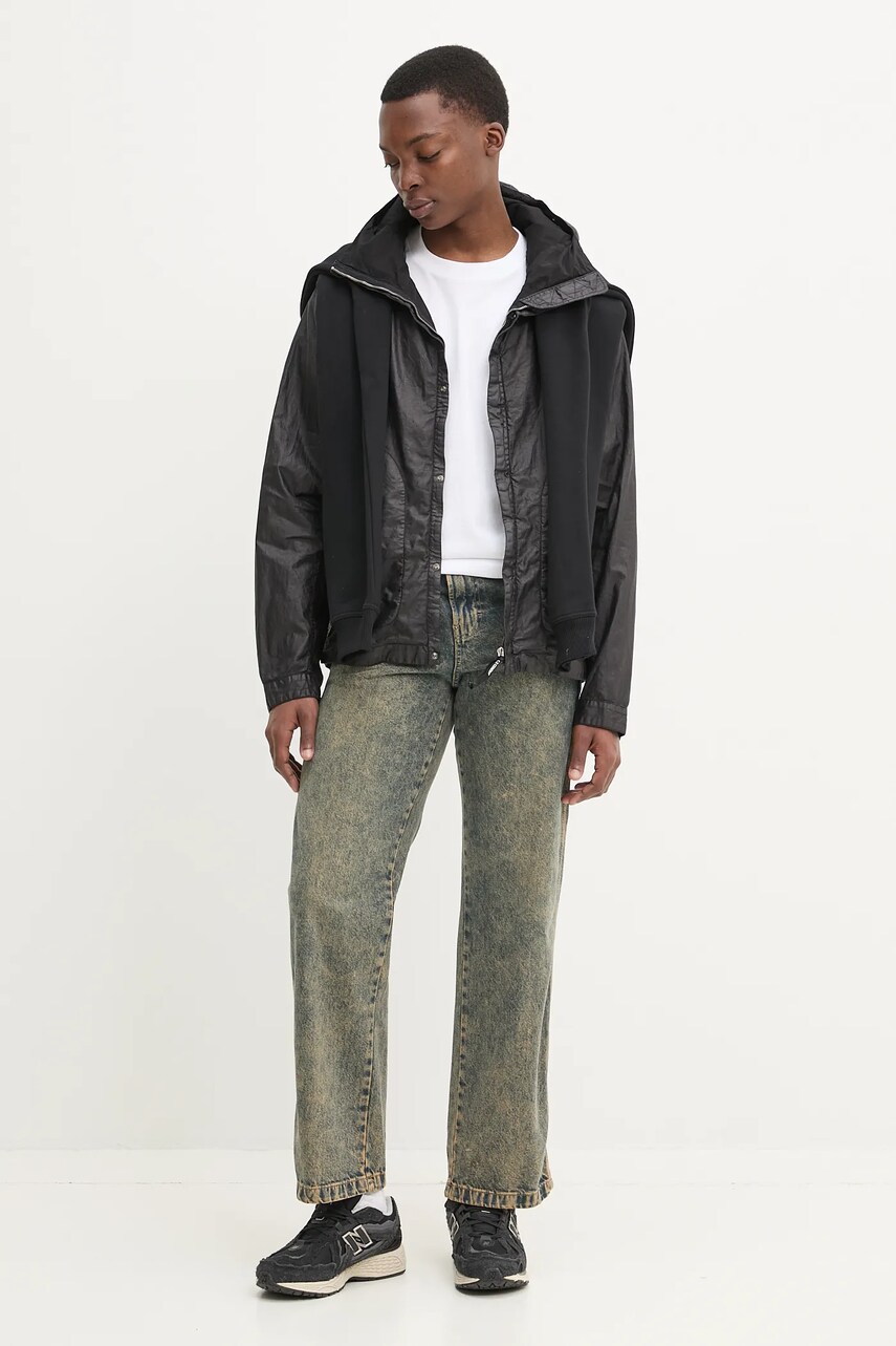 Кофта Dickies чоловіча колір чорний з капюшоном з принтом DK0A8681BLK1