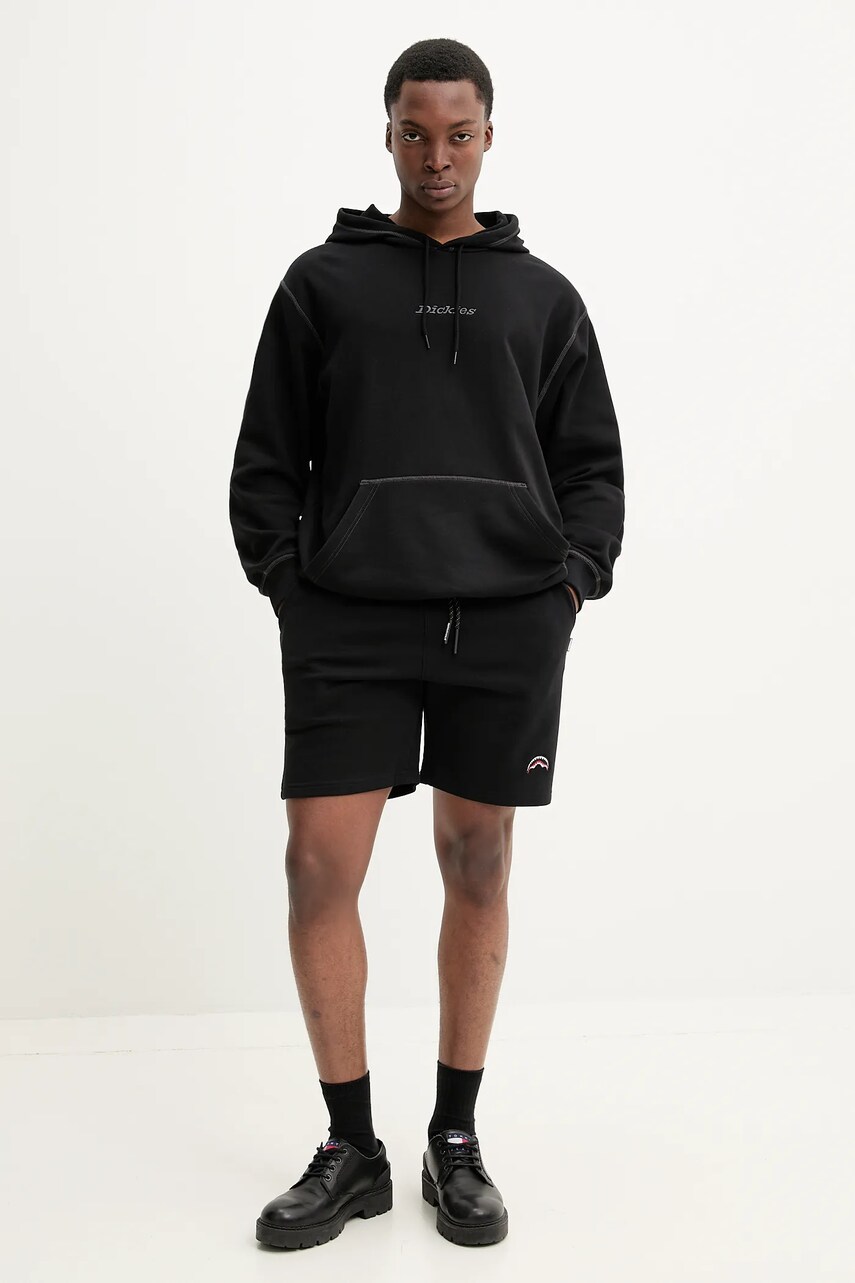 Кофта Dickies чоловіча колір чорний з капюшоном однотонна DK0A4Z6YBLK1